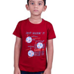 Redyez Kids Boys and Girls Half Sleeve printed T-Shirts (Red Colour)
