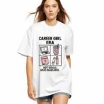 Redyez Oversized Printed T-Shirt for Women's | White & Black