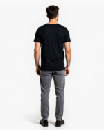Redyez Men's Black Round Neck T-Shirt – Half Sleeve, Regular Fit