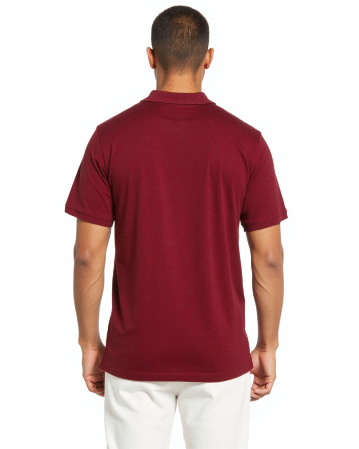 Maroon Polo T-Shirt for Men – 100% Cotton by Redyez - Image 3