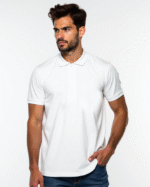 White Polo T-Shirt for Men – 100% Cotton by Redyez - Image 3