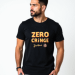 Redyez Men’s Printed T-Shirt – ‘Zero Cringe Just Dad’ | Father’s Day Gift | Black & White