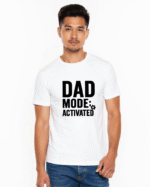 Redyez Men’s Printed T-Shirt – ‘Dad Mode Activated’ | Father’s Day Gift | Black & White - Image 6