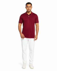 Maroon Polo T-Shirt for Men – 100% Cotton by Redyez