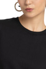 Redyez Black Oversized T-Shirt for Women | 100% Cotton | Casual Summer Streetwear - Image 4