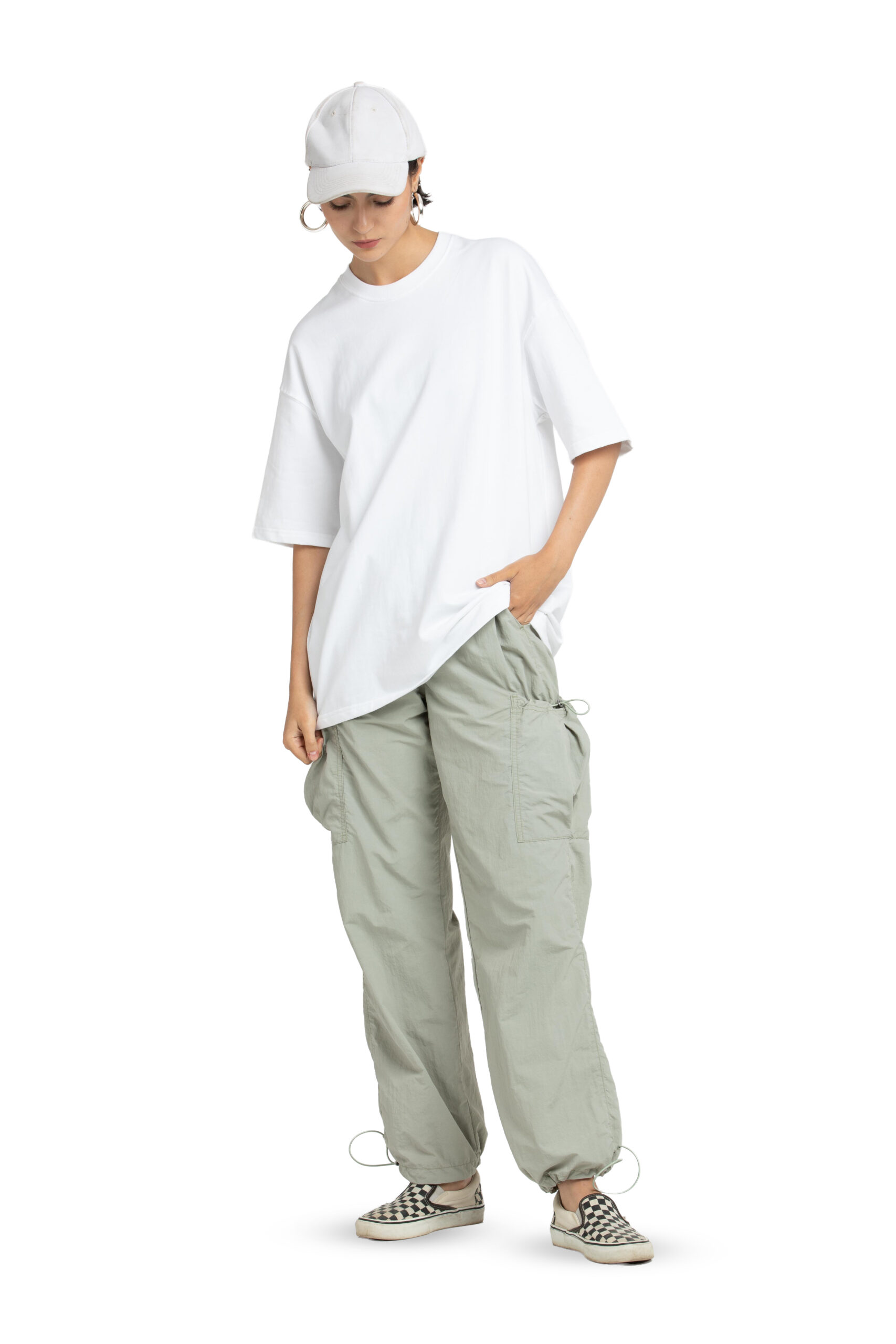 053A9874 Oversized Cotton T-Shirt for Women - White | Redyez Official - Image 3
