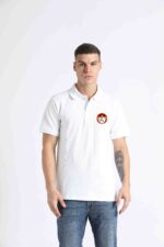 TVK Thalapathy Vijay Men's Half Sleeve Polo T-Shirt | Tamilaga Vettri Kazhagam Official Tee | (White / Black / Yellow) - Image 2