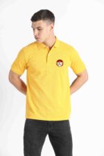 TVK Thalapathy Vijay Men's Half Sleeve Polo T-Shirt | Tamilaga Vettri Kazhagam Official Tee | (White / Black / Yellow) - Image 4