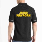 Thalapathy Vijay Men's Half Sleeve Polo T-Shirt | Jana Nayagam Movie Tee | (White / Black / Yellow / Red)