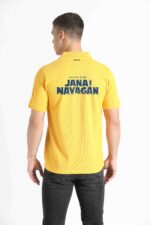 Thalapathy Vijay Men's Half Sleeve Polo T-Shirt | Jana Nayagam Movie Tee | (White / Black / Yellow / Red) - Image 3