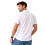 REDYEZ Men’s White Polo T-Shirt | Pure Cotton Bio-Wash Fabric | Regular Fit | Premium Casual Wear - Image 2
