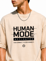 Redyez Human Mode Activated Oversized T-Shirt for Men & Women | 240 GSM Premium Cotton - Image 3